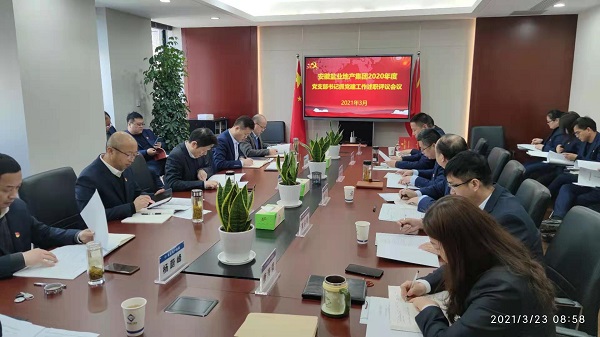 安徽鹽業(yè)地產集團公司黨委召開2020年度基層黨支部書記抓黨建工作述職評議會